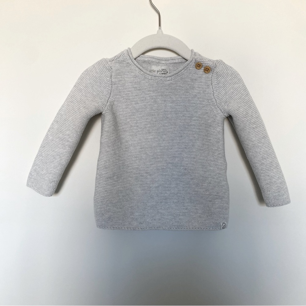 Little Planet grey knit sweater